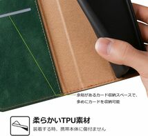 グリーン シンプル 手帳型 高品質 PUレザー グーグル ピクセル google pixel 8 全面保護 財布型 スタンド機能 カード収納 ケース カバー_画像6