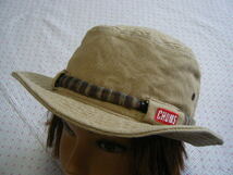 ノースフェイス×チャムス　THE NORTH FACE×CHUMS TAGGET HAT アウトドア用バゲットハット・帽子 薄茶系　適頭囲 53～57㌢　@Goldwin製_画像2