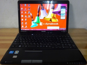 東芝 ノートパソコン dynabook Qosmio T551/T4DB/Cele B800 1.5GHz/4GB/750GB/テレビ地上波放送/中古特価良品
