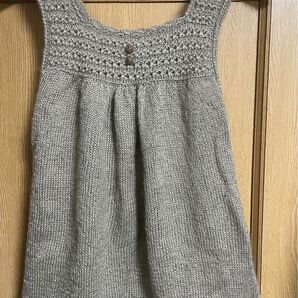 値下げ ハンドメイド ニット ワンピース チュニック ベスト
