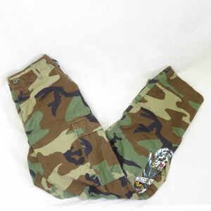 Ed Hardy US ARMYトラウザーズ リメイク カーゴパンツ sizeS/エドハーディー　1003