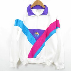 80s BANFF CANADA カナダ製 ハーフジップ スウェット トレーナー sizeS/ヴィンテージ USA 古着 1004