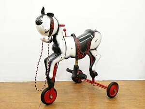 ○ ビンテージ!!ロッキングホース 乗馬 馬 遊具 オブジェ おもちゃ ディスプレイ 玩具 古道具 アンティーク