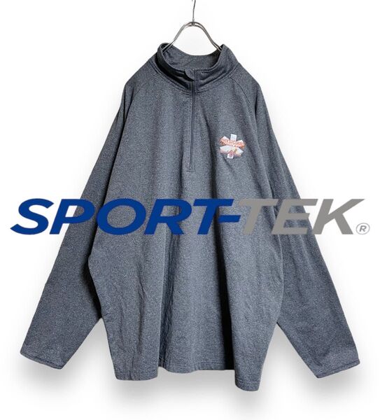 古着☆sport-tek☆ハーフジップ☆ジャージ☆トラックジャケット☆スポーツ