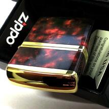 ジッポ ライター マーブル ZIPPO ロゴ ゴールド ブラウン 4面加工 金タンク Marble Logo かっこいい おしゃれ メンズ ギフト プレゼント_画像6