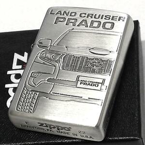 ZIPPO ライター トヨタ ランドクルーザー プラド ジッポ TOYOTA 全面監修 ランクル LAND CRUISER PRADO 車 かっこいい シルバー