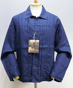 Workers K&T H MFG Co (ワーカーズ) 213 Linen Jacket Deep Indigo Linen/ 213 リネンジャケット 未使用品 ディープインディゴ size 40(L)