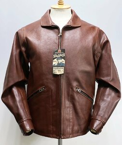 Dapper's (ダッパーズ) 30's Style Leather Sports Jacket / レザースポーツジャケット Lot 1516 未使用品 ブラウン size 40 / ピータース