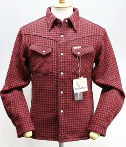 THE FLATHEAD (フラットヘッド) HEAVY NEL L/S WESTERN SHIRT / ヘビーネル ウエスタンシャツ HNW-71W 未使用品 レッド size 38