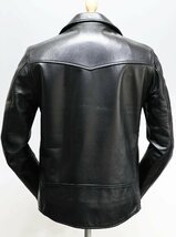 Y'2 LEATHER (ワイツーレザー) STEER OIL DOUBLE RIDERS JKT / ステアオイル ダブルライダースジャケット SR-38 美品 ブラック size 40_画像3