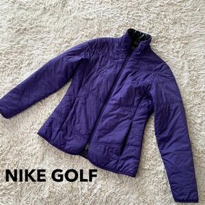 【NIKE GOLF ナイキゴルフ】ダウンジャケット リバーシブル レディース Mサイズ 紫 パープル ダブルジップ ジャンパー ジャケット