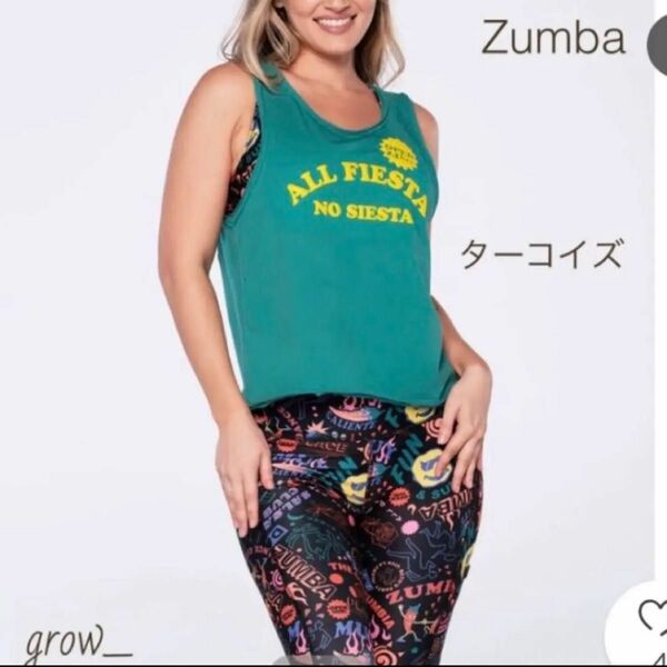 値下げ不可　新品 未使用　正規品 ズンバ ZUMBA ズンバウェア　グリーン　タンクトップ　XS