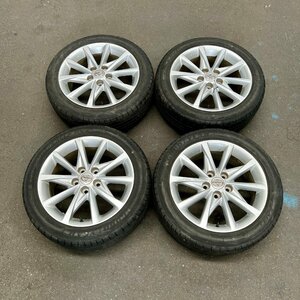 タイヤ付き純正ホイール4本セット　プリウスα　ZVW40W　17×7J　+45　114.3　5穴　215/50ZR17　2021年製　3・4ミリ