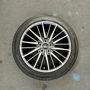 タイヤ付き純正ホイール1本　レクサスLS600h　UVF45　バージョンSZ　19×8J　+35　120　5穴　245/45R19　2016年製　5ミリ