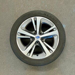 タイヤ付き純正ホイール1本　レヴォーグ　VM4　17×7JJ　+55　114.3　5穴　215/50R17　2021年製　2ミリ