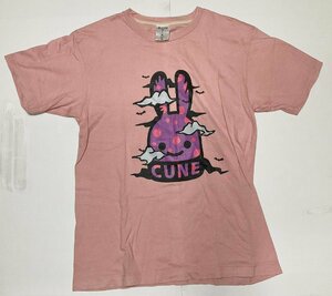 130A CUNE キューン Tシャツ ピンク 半袖【中古】