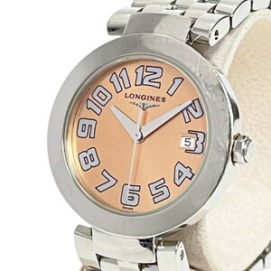 LONGINES/ Longines Dolce Vita L5.505.4 wristwatch stainless steel quarts orange face lady's 