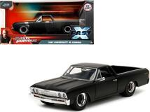 JADA TOYS 1/24 ワイルドスピード 10 シボレー エルカミーノ 1967 ブラック F&F F10 Chevy El Camino 34413_画像1