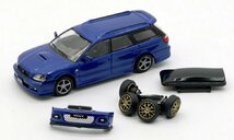 BM CREATIONS 1/64 スバル レガシー ツーリングワゴン E-TUNE2 2002 ブルー 右ハンドル Subaru Legacy E-Tune II_画像1