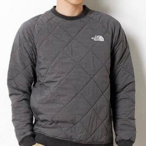 Sサイズ ザノースフェイス バーテックススウェットクルー スウェット THE NORTH FACE バーテックス CREW NY81782 キルティング グレー 中綿