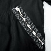 【1円/良品】ディオール Dior homme オブリーク テクニカルコットン ブルゾン 20SS 48 M 黒 ロゴ ジャケット KIM JONES 023C402A4811_画像6