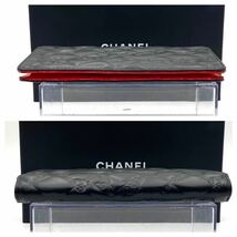 美品 シャネル CHANEL アイコン ブリリアント マトラッセ 長財布 ブラック 二つ折り ココマーク パテントレザー エナメル 赤 レッド _画像6