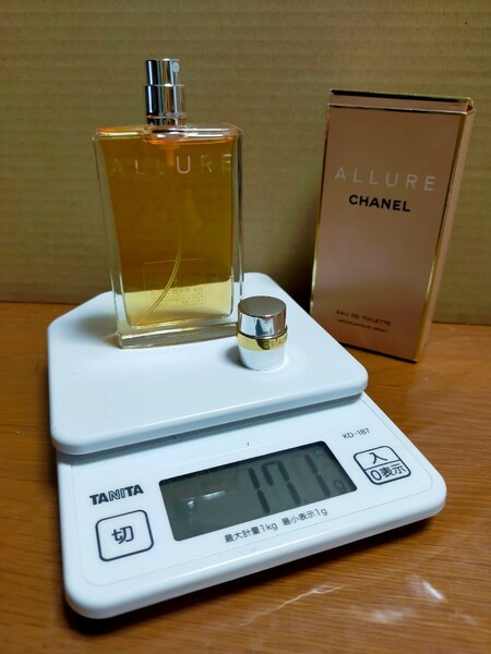 ほぼ満タン 170g(^^ゞ 50ml トワレ「CHANEL ALLURE：シャネル アリュール」 EDT-SP（スプレー）文字スレ有り _/_/ 交渉OK、匿名OK！ _/_/