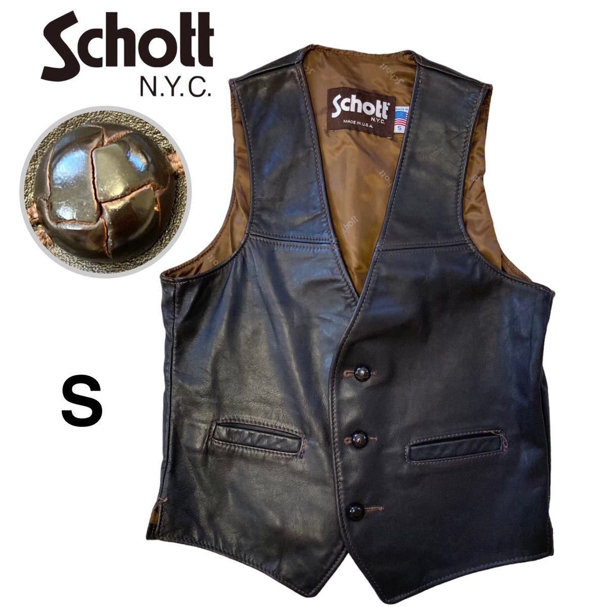 Yahoo!オークション -「schott レザーベスト」の落札相場・落札価格