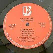 視聴確認済 レコード/LP JAZZ/ジャズ FILL UP THE NIGHT/フィル・アップ・ザ・ナイト SADAO WATANABE/渡辺貞夫 P-13017_画像7