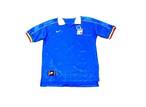希少！イタリア代表 1995 サッカーユニフォームシャツ NIKE ナイキ 英国製 オールド ヴィンテージ レア！