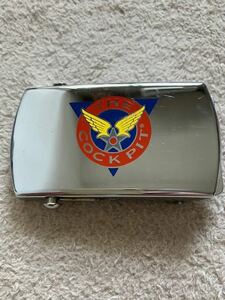 zippo BELT BUCKLE THE COCKPIT 80s made in USA デッドストック