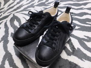 5351 POUR LES HOMMES ZIP LEATHER SNEAKER:5351プール・オム ジップ レザースニーカー 27.5cm美品 / レザーローカットスニーカー,