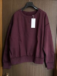 L新品56%off メゾンマルジェラ リバースロゴ スウェット シャツ バーガンディ 22AW size L Maison Margiela 1 10 メンズ 長袖 トレーナー