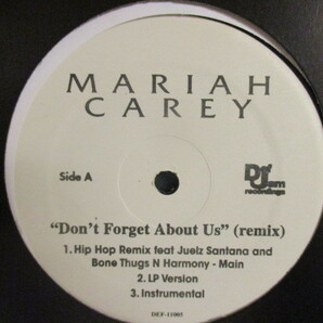 Mariah Carey ： Don't Forget About Us( Remix ) 12'' (( LP Ver. / Hip Hop Remix F. Bone Thugs-N-Harmony / Your Girl Remixの画像1