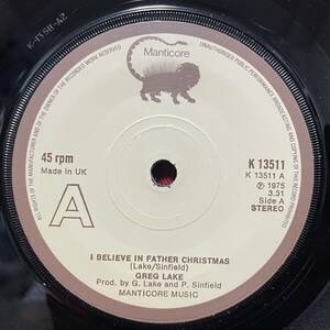 ◆UKorg7”s!◆GREG LAKE◆I BELIEVE IN FATHER CHRISTMAS◆