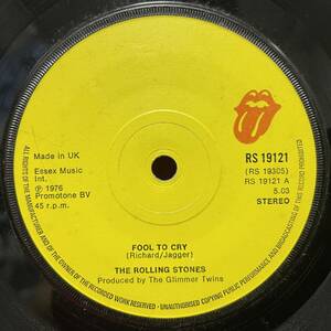 ◆UKorg7”s!◆THE ROLLING STONES◆FOOL TO CRY◆