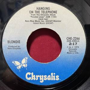 ◆US輸出用7”s!◆BLONDIE◆HANGING ON THE TELEPHONE◆