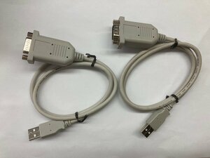 1601-O★USB - RS232Cシリアル(D-Sub9ピン)変換ケーブル★中古現状渡し2本セット★送料185円(クリックポスト)