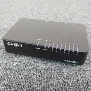 エレコム ギガビット対応スイッチングハブ 8ポート EHC-G08PA-JB-K 黒 磁石つき ACアダプターモデル