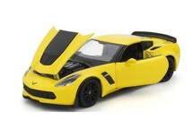 送料710円 ウェリー WELLY 1/24 シボレーコルベット 2017 Z06 イエロー 新品未開封 ①_画像3