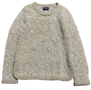 09AW NUMBER (N)INE HeavyWool V-neck PipingKnit ナンバーナイン シルク混 ヘビーウール Vネック パイピングニット ベージュ 3