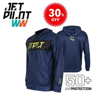 ジェットパイロット JETPILOT ラッシュガード セール 30%オフ RX L/S ジップフロント ラッシュ フーディー ネイビー S JA21613