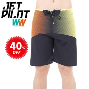 ジェットパイロット JETPILOT ボードパンツ 40%オフ 送料無料 フレア メンズ ボードショーツ W19901 イエロー/オレンジ 32インチ