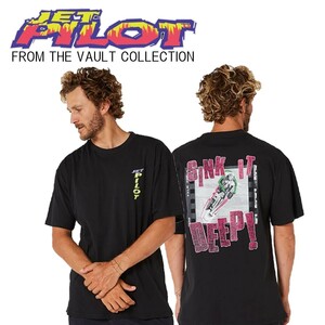 ジェットパイロット JETPILOT ビンテージ 2024 Tシャツ 送料無料 シンク イット Tシャツ S23503 アシッドウォッシュ M