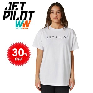 ジェットパイロット JETPILOT セール 30%オフ レディース 送料無料 シンプル オーバーサイズド SS Tシャツ W22004 ホワイト 8/S