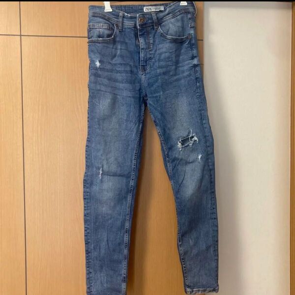 ZARA デニム ダメージスキニー 40サイズ