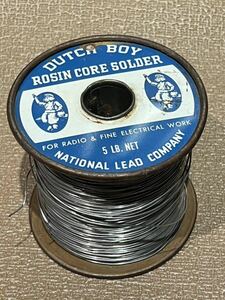 1950〜60's DUTCH BOY ROSIN CORE SOLDER 1m切り売り ダッチボーイ 青缶 フラックス入り ハンダ ビンテージ