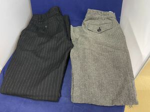 1000 jpy start! VIVAYOU Vivayou pants lame stripe lame thousand bird 2 point set size 1