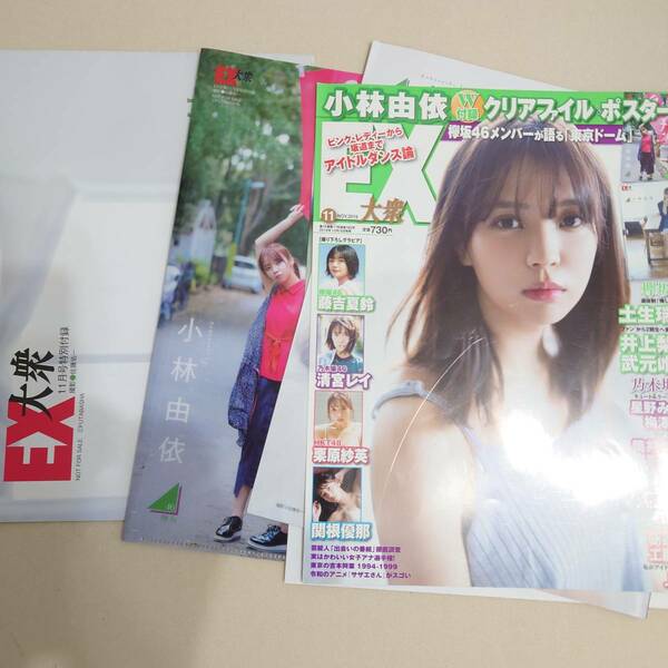 小林由依　EX大衆 2019年11月号 切り抜き ポスター クリアファイル付き