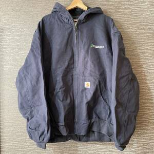 carhartt カーハート active jacket アクティブジャケット フーディ ダック地 ワークジャケット 古着 ユーズド ビッグサイズ USA製 3xl